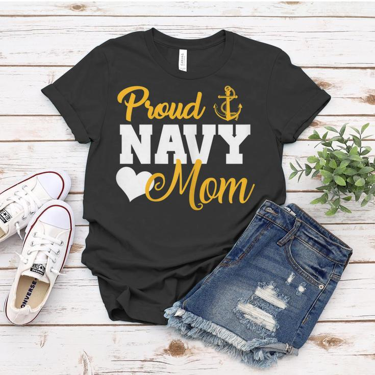 Proud Navy Mom Navy Military Parents Family Navy MomGift For Womens Women T-shirt Unique Gifts