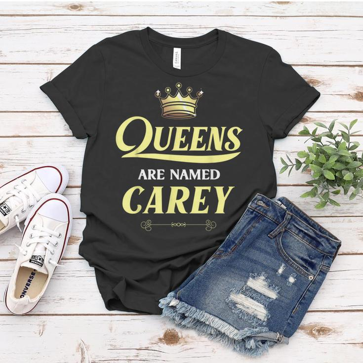 Queens Are Named Carey Gift Surname Funny Birthday Reunion Women T-shirt Funny Gifts