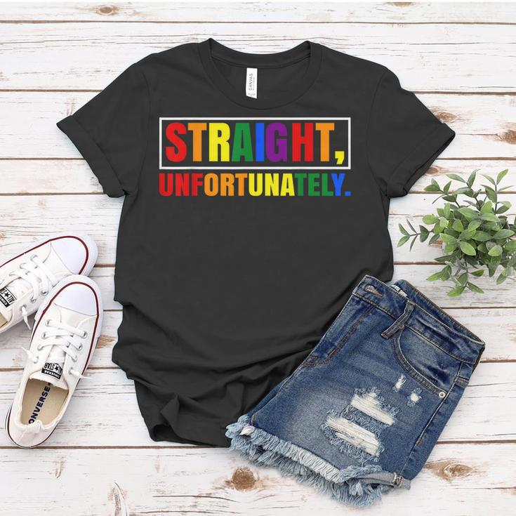 Rainbow Pride Ally Lgbt Gay Straight Unfortunately Women T-shirt Unique Gifts