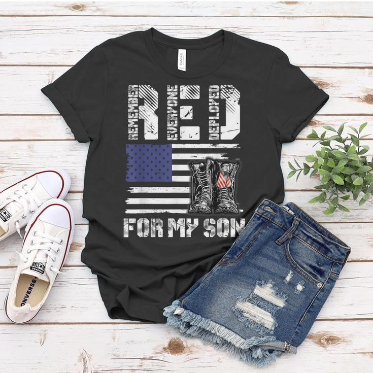 Red Friday For My Son Remember Everyone Deployed Military Women T-shirt Unique Gifts