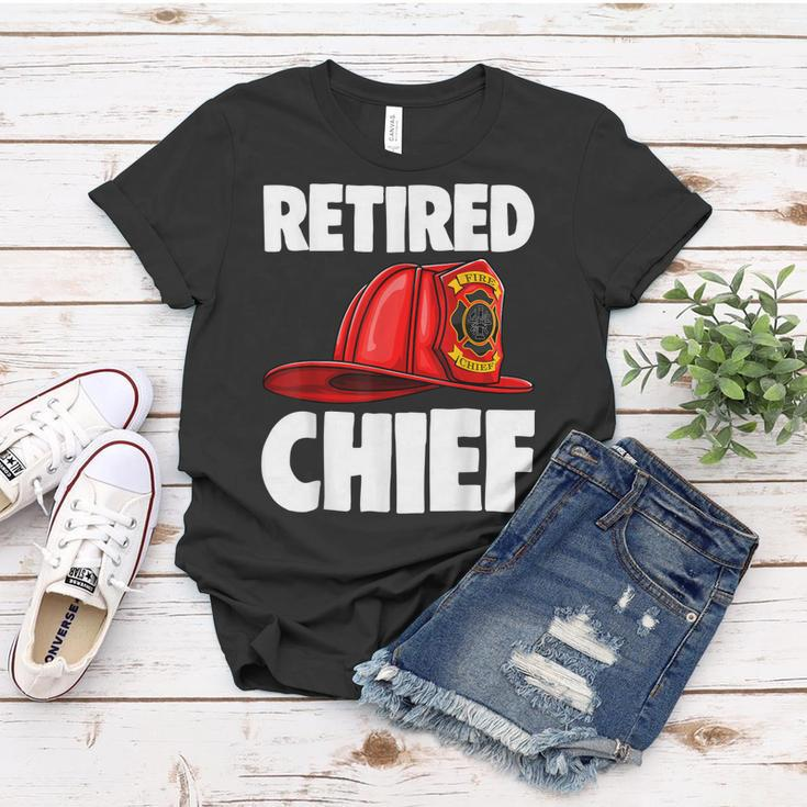 Retired Fire Chief Fire Fighters Love Women T-shirt Funny Gifts