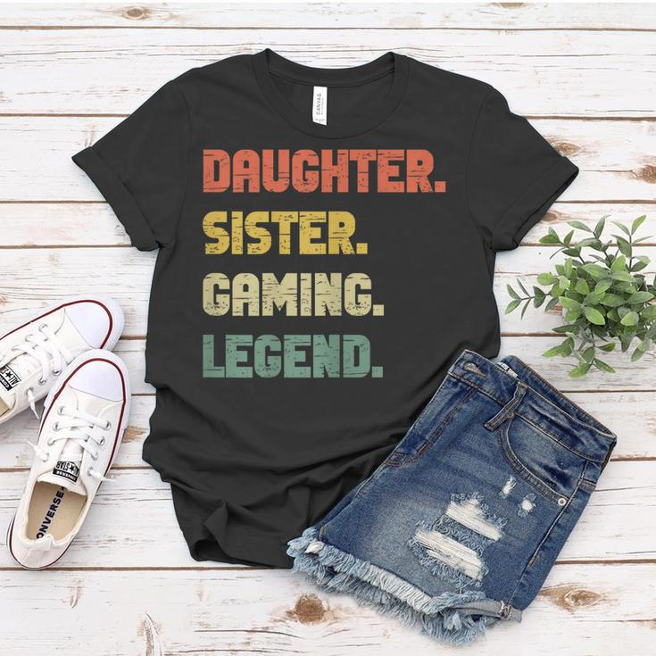 Retro Gamer Girl Frauen Tshirt, Vintage Gaming Legend Tochter & Schwester Lustige Geschenke