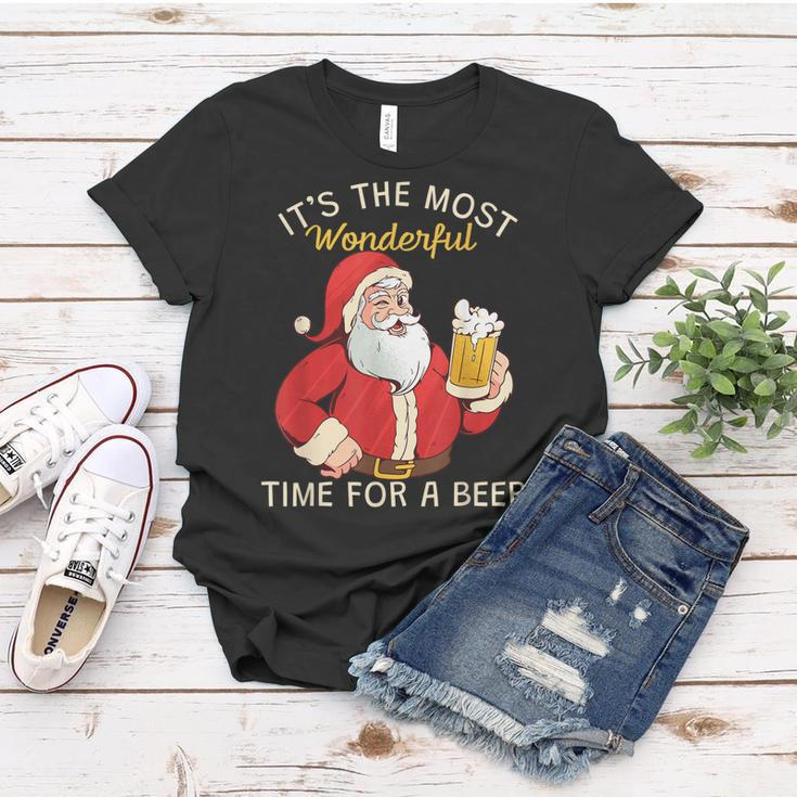 Santa Wonderful Times Für Ein Bier Frauen Tshirt Lustige Geschenke