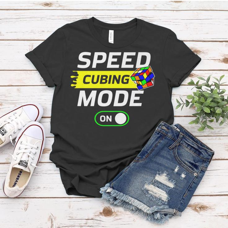 Speed Cubing Mode On Funny Cuber Speed Cubing Puzzles Math Women T-shirt Funny Gifts