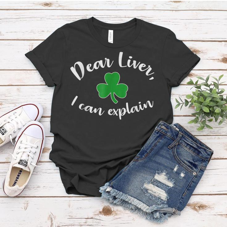 St Patricks Day Dear Liver Irish Drunk St Pattys Drinking Women T-shirt Funny Gifts