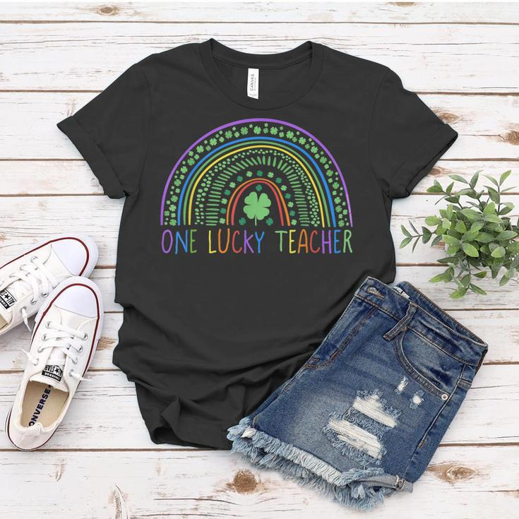 Sweet One Lucky Teacher Rainbow Teachers St Patricks Day Women T-shirt Funny Gifts