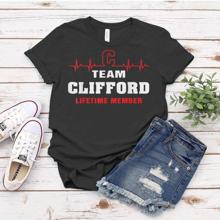 Team Clifford Lifetime Member Surname Clifford Name Women T-shirt Funny Gifts