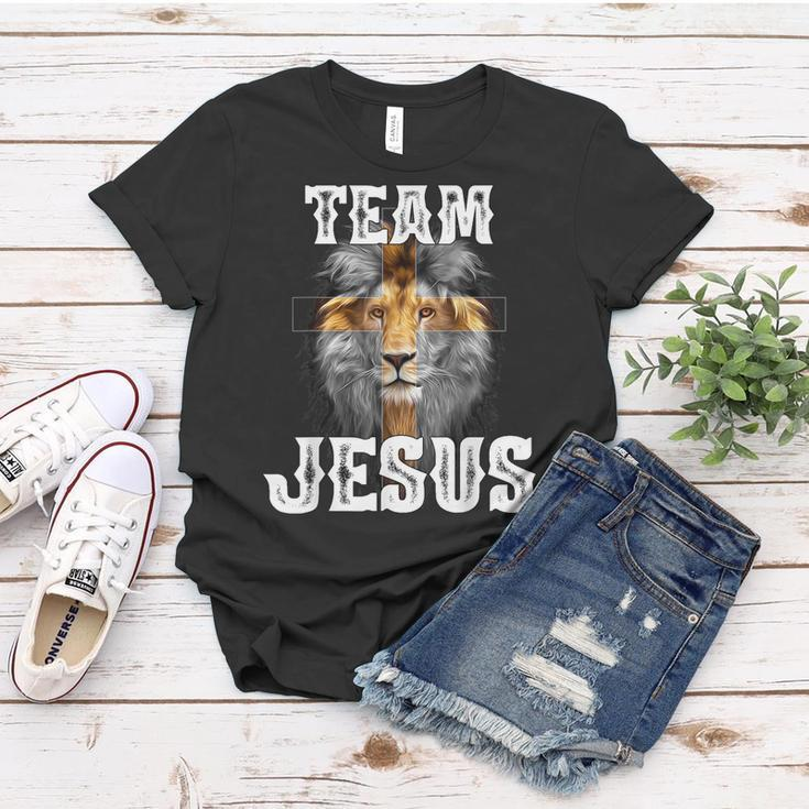 Team Jesus Lion Judah Jesus Cross Lovers Christian Faith Women T-shirt Funny Gifts