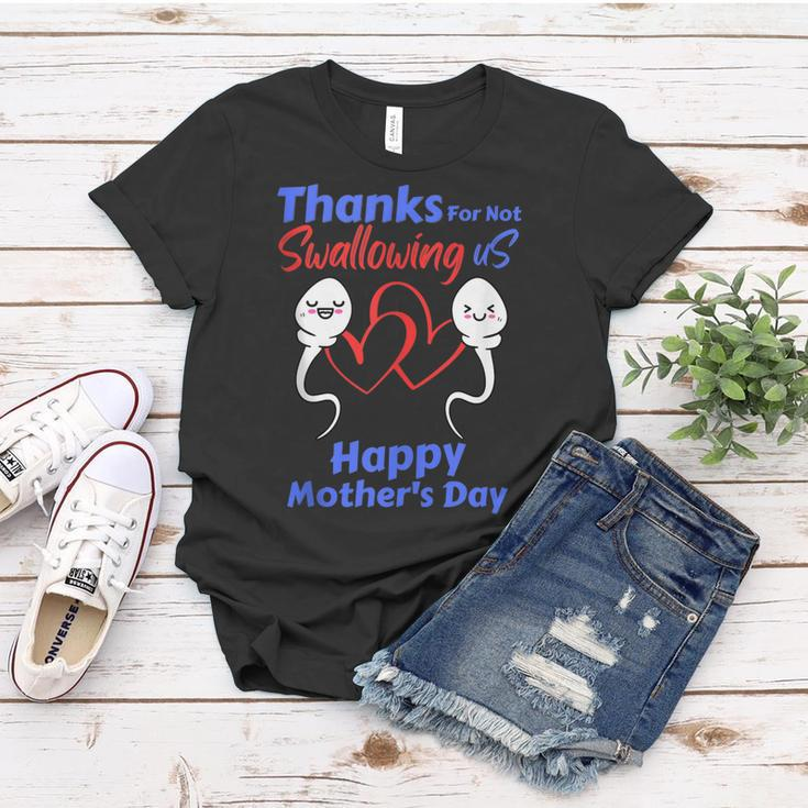 Thanks For Not Swallowing Us Happy Mothers Day Fathers Day Women T-shirt Personalized Gifts