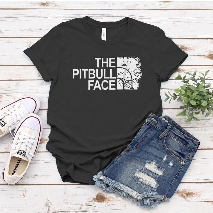 The Pitbull Face Funny Dog Pitbull Women T-shirt Personalized Gifts