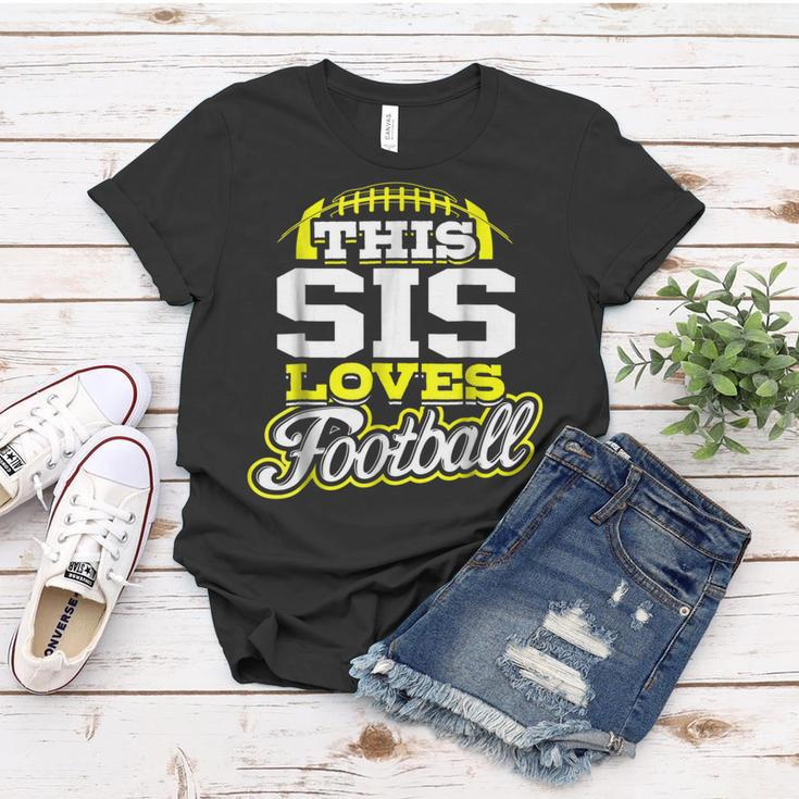 This Sister Loves Football Yellow Variant Women T-shirt Unique Gifts
