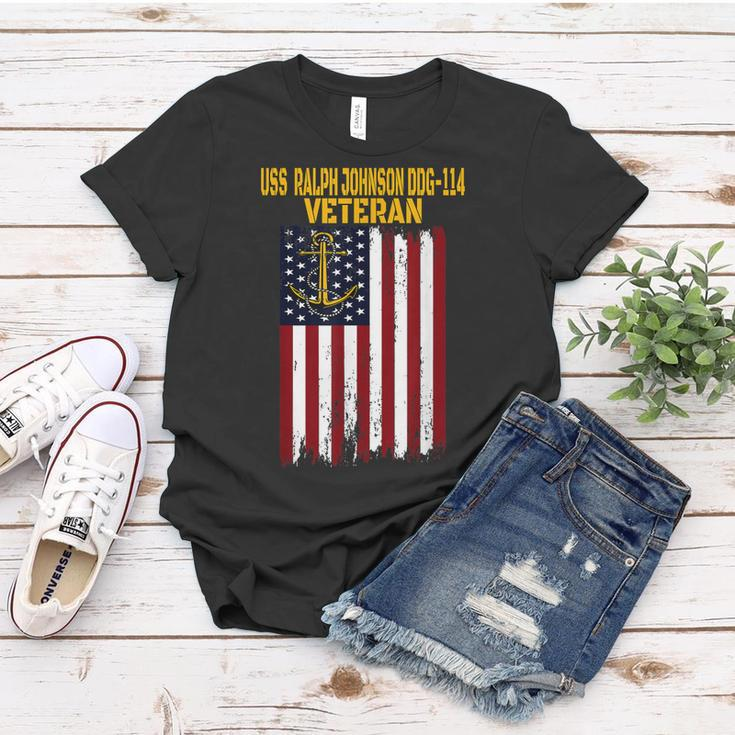 Uss Ralph Johnson Ddg-114 Destroyer Veteran Day Fathers Day Women T-shirt Funny Gifts