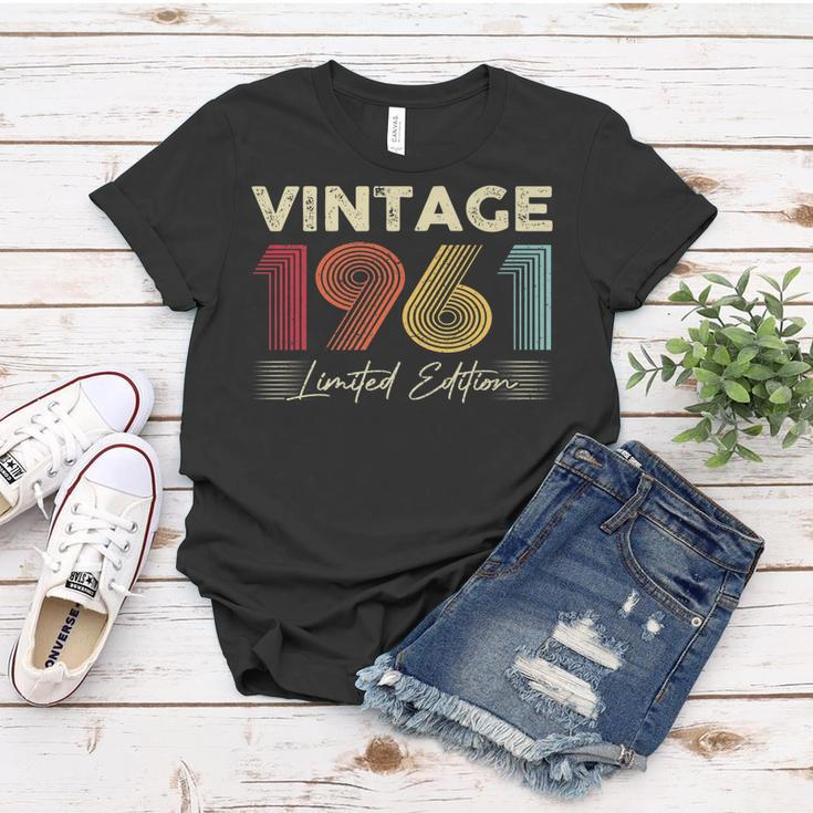 Vintage 1961 Wedding Anniversary Born In 1961 Birthday Party V2 Women T-shirt Funny Gifts
