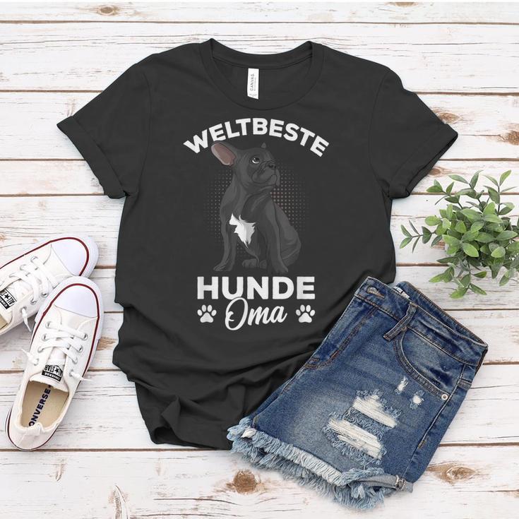 Weltbeste Hunde Oma Französische Bulldogge Frenchie Frauchen Frauen Tshirt Lustige Geschenke