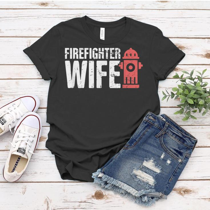 Wife - Fire Department & Fire Fighter Firefighter Women T-shirt Funny Gifts