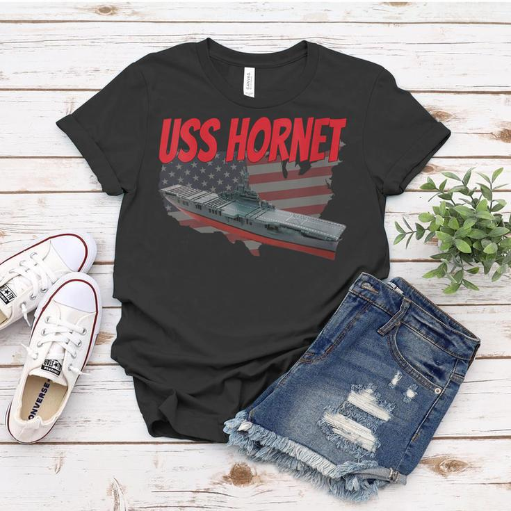 Womens Aircraft Carrier Uss Hornet Cvs-12 Veterans Grandpa Dad Son Women T-shirt Funny Gifts
