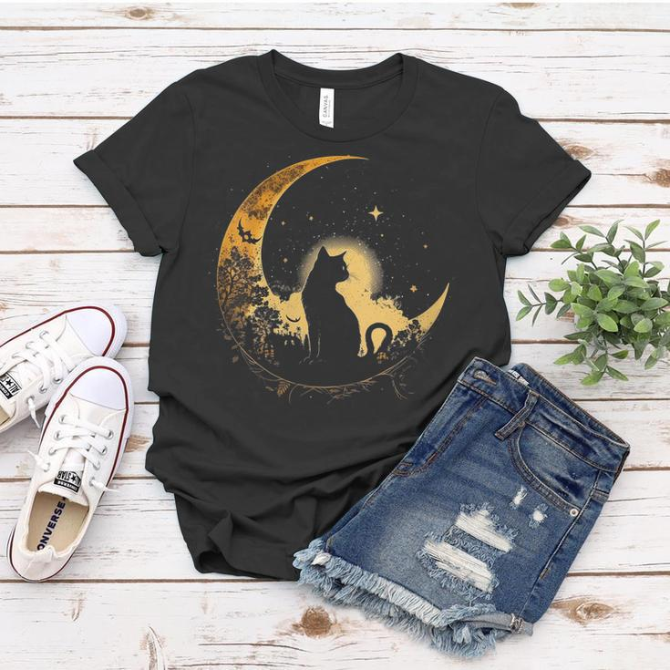 Womens Cat Crescent Black Moon Sailor Women T-shirt Unique Gifts