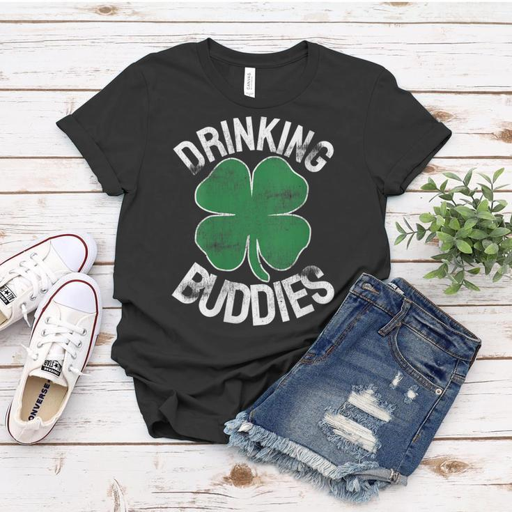 Womens Drinking Buddies Funny St Patricks Day Beer Matching Drunk Women T-shirt Unique Gifts