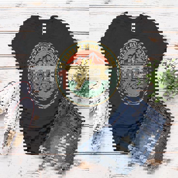 Womens Est Vintage 1953 70Th Birthday Retro 70 Year Old Men Women Women T-shirt Unique Gifts