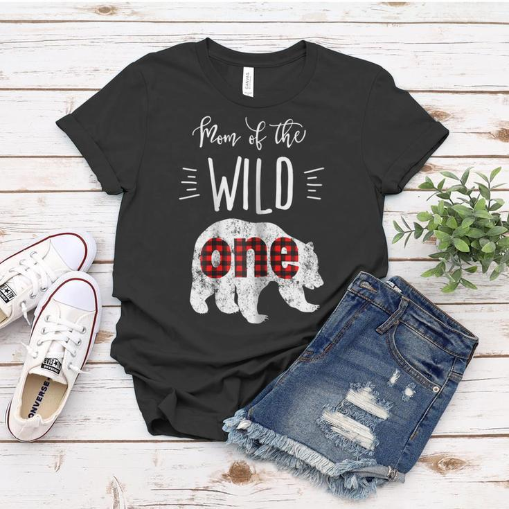 Womens Mom Of The Wild One Shirt Bear Lumberjack 1St Birthday Tee Women T-shirt Unique Gifts