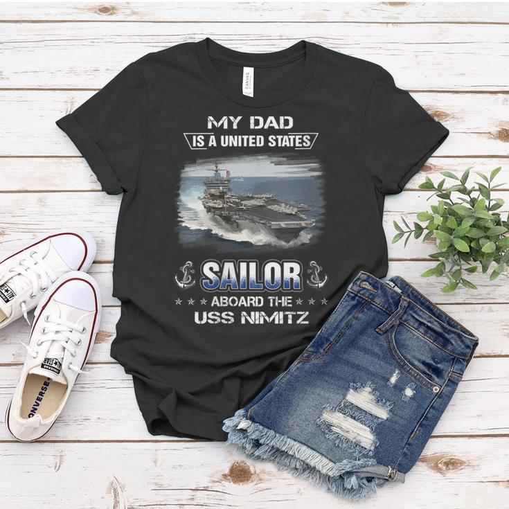Womens My Dad Is A Sailor Aboard The Uss Nimitz Cvn 68 Women T-shirt Funny Gifts