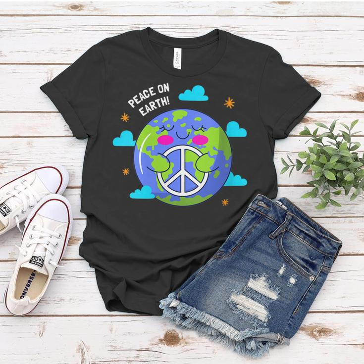 Womens Peace On Earth Day Everyday Hippie Planet Save Environment Women T-shirt Unique Gifts
