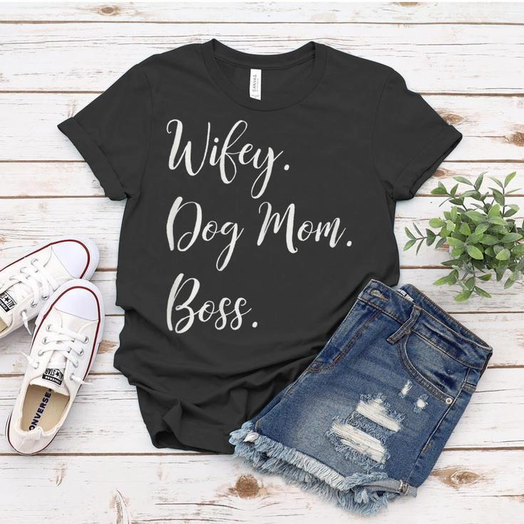 Womens Wifey Dog Mom Boss Happy Mothers Day Gift Shirt Women T-shirt Unique Gifts