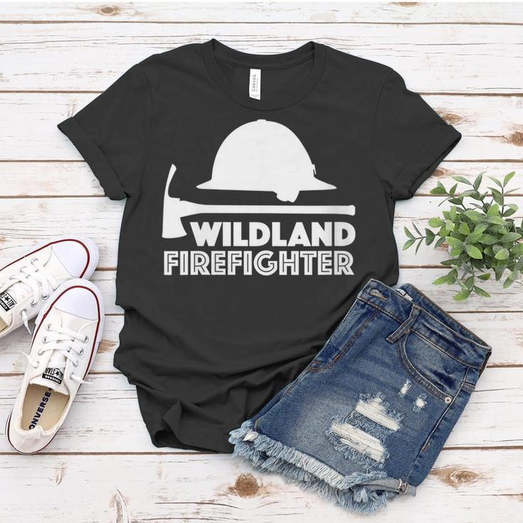Womens Wild Land Rural Fire Fighters Forest Ladder-Man Helmet Ax Women T-shirt Funny Gifts
