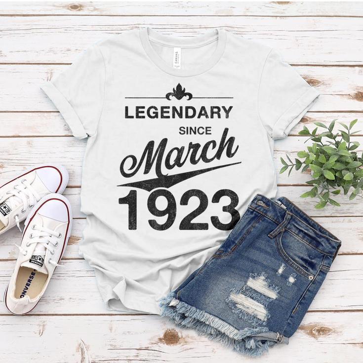 100 Geburtstag 100 Jahre Alt Legendär Seit März 1923 V3 Frauen Tshirt Lustige Geschenke