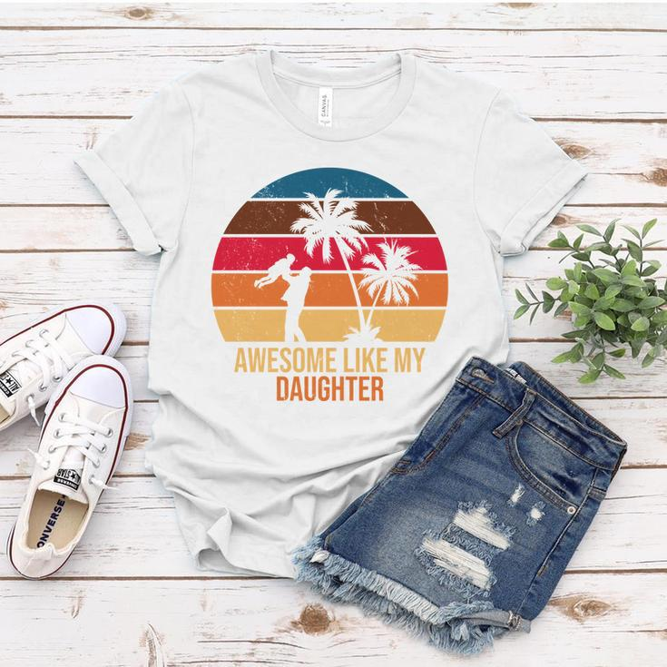 Awesome Like My Daughter Sunset Gift For Dad Women T-shirt Unique Gifts