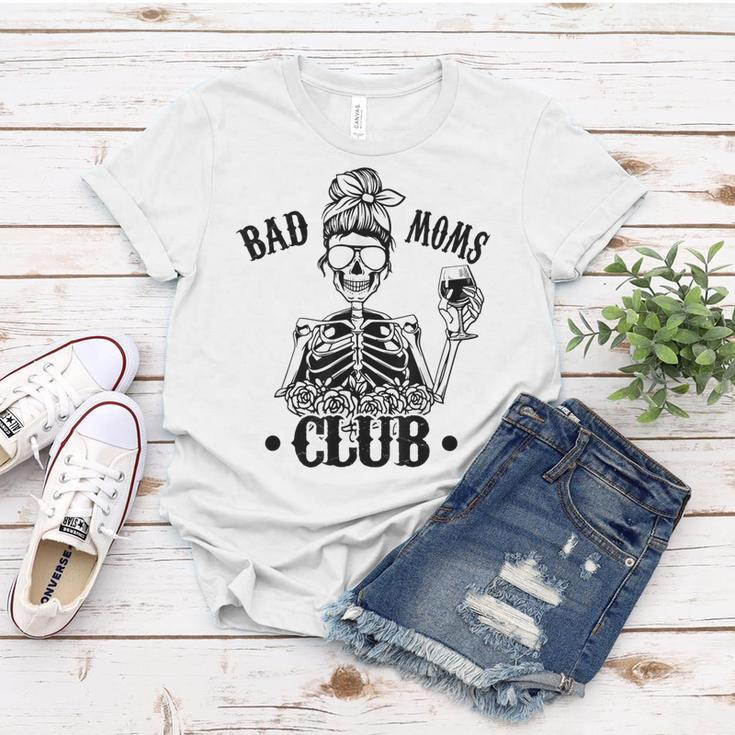 Bad Moms Club Leopard Schädel Frauen Tshirt, Lustig für Mamas Lustige Geschenke