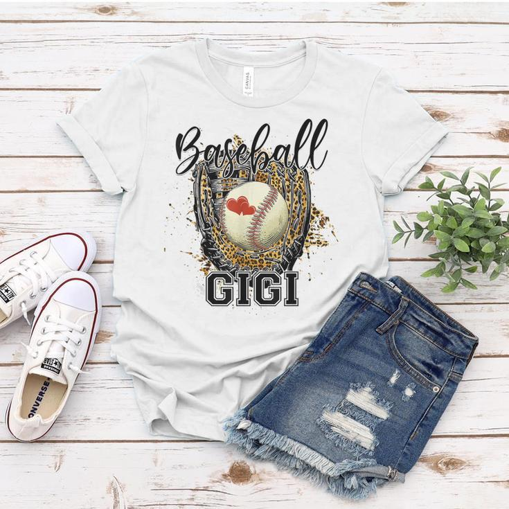 Baseball Gigi Leopard Baseball Lovers Family Mothers Day Women T-shirt Unique Gifts