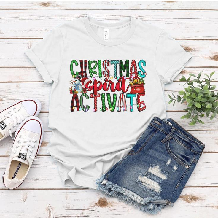 Christmas Spirit Activate Funny Christmas Xmas Women T-shirt Unique Gifts
