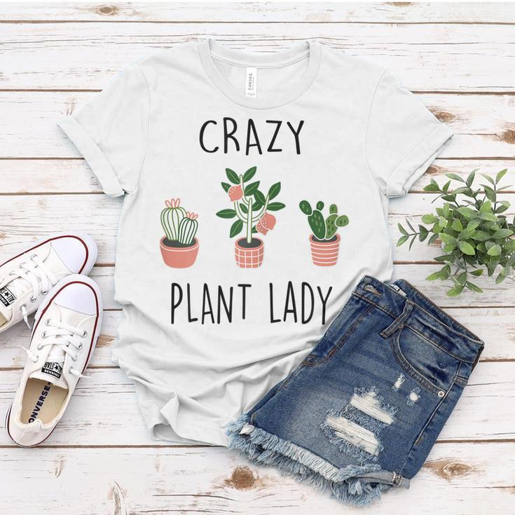 Damen Crazy Plant Lady Garden Mama Plant Lady Plants Lover Frauen Tshirt Lustige Geschenke