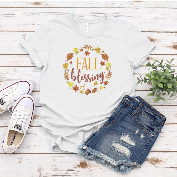 Fall Blessing Thanksgiving Gifts Women T-shirt Personalized Gifts