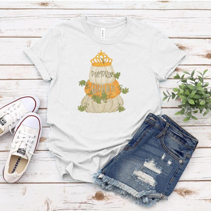 Fall Pumpkin Queen Funny Autumn Gifts Women T-shirt Personalized Gifts