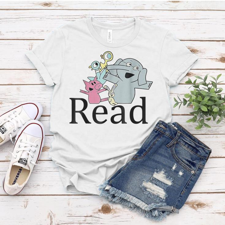 Funny Library Teacher Read Book Club Piggie Elephant Pigeons Women T-shirt Personalized Gifts