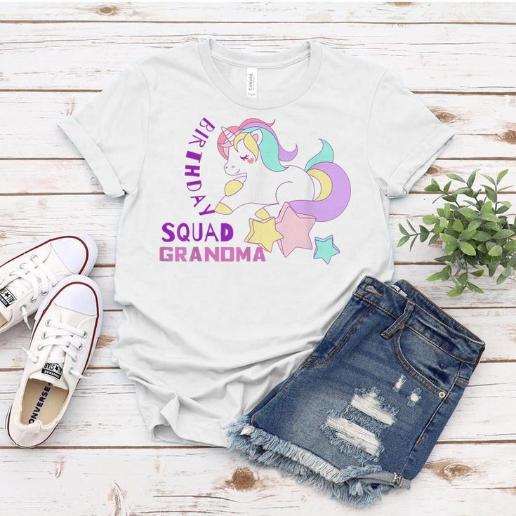Grandma Of The Birthday Girl Unicorn Party Squad Women T-shirt Unique Gifts
