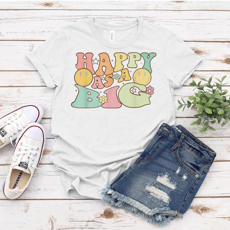 Happy As A Little Big Sorority Reveal Retro Flower HappyWomen T-shirt Unique Gifts
