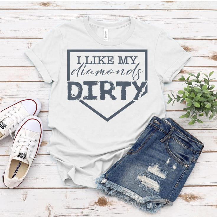 I Like My Diamonds Dirty Funny Girlfriend Women T-shirt Unique Gifts