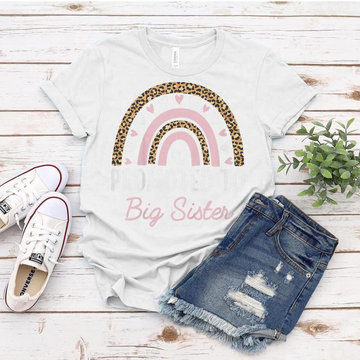 Kids Promoted To Big Sister N Girls Women Rainbow Leopard 2023 Women T-shirt Unique Gifts