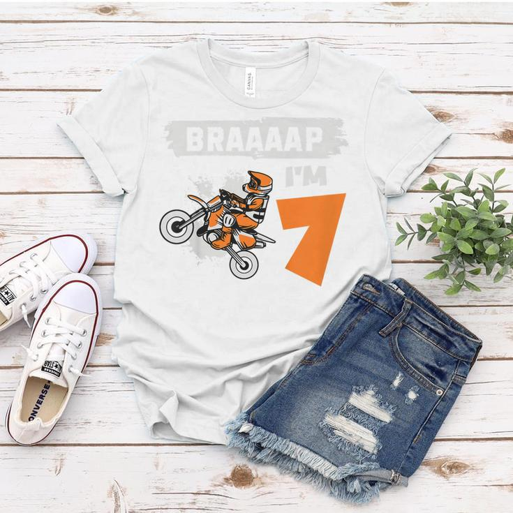 Kinder Braaaap Im 7 Dirt Bike Motocross 7 Geburtstag Frauen Tshirt Lustige Geschenke