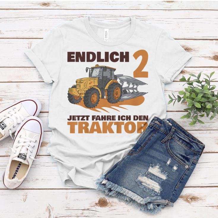 Kinder Traktor Frauen Tshirt Endlich 2 Jahre: Jetzt Fahre Ich für Jungen Lustige Geschenke