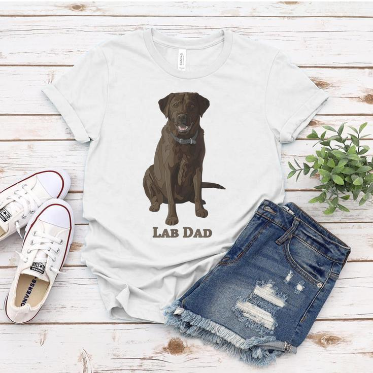 Lab Dad Chocolate Labrador Retriever Dog Lover Women T-shirt Unique Gifts