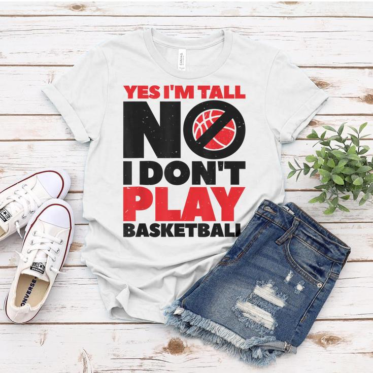 Lustiges Frauen Tshirt Ja, ich bin groß - Nein, Basketball ist nicht mein Sport Lustige Geschenke