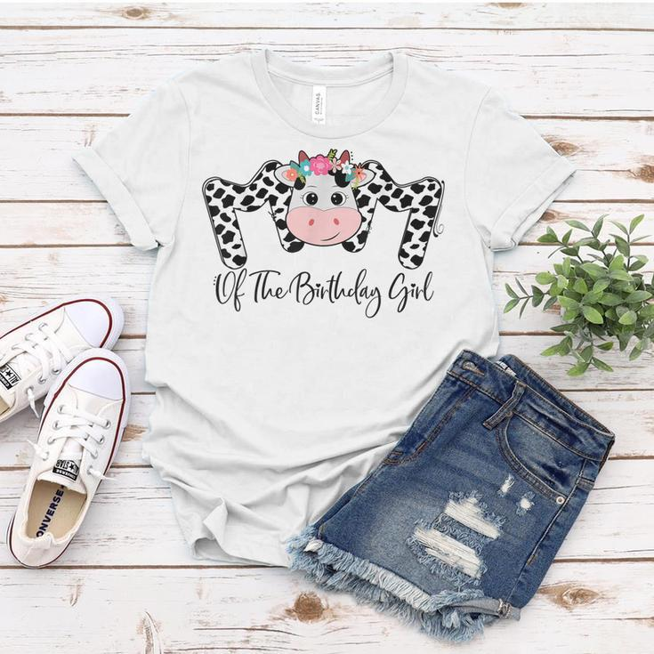 Mom Of The Birthday Cow Farming Family Matching Mothers Day Women T-shirt Unique Gifts