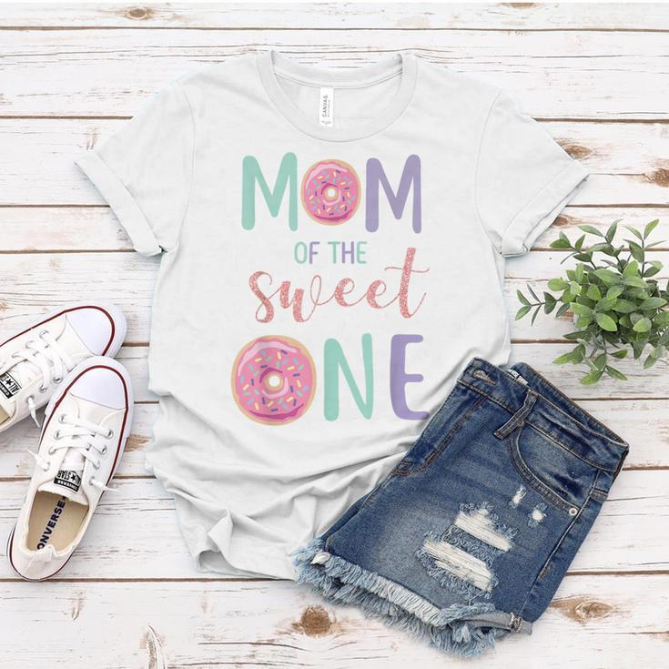 Mom Of The Sweet One Donut Themed First Birthday Party Women T-shirt Unique Gifts
