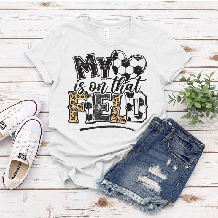 My Heart Is On That Field Soccer Leopard Soccer Mom Women T-shirt Unique Gifts