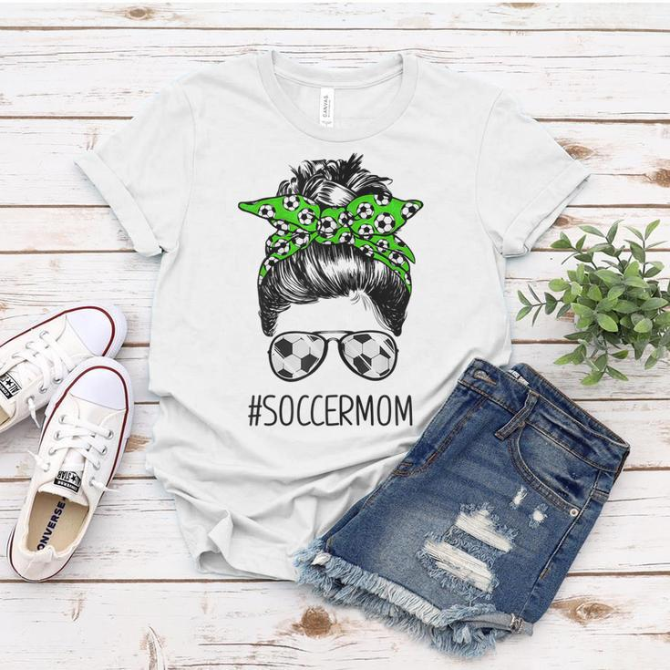 Ph Messy Bun Soccer Mom Mothers Day Soccer Players Gift For Womens Women T-shirt Unique Gifts
