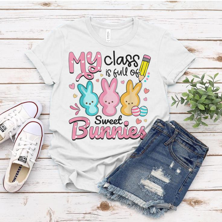 Teacher Easter My Class Is Full Of Sweet Bunnies Women T-shirt Unique Gifts